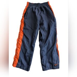 Nike Dark Blue and Orange Athletic Pants